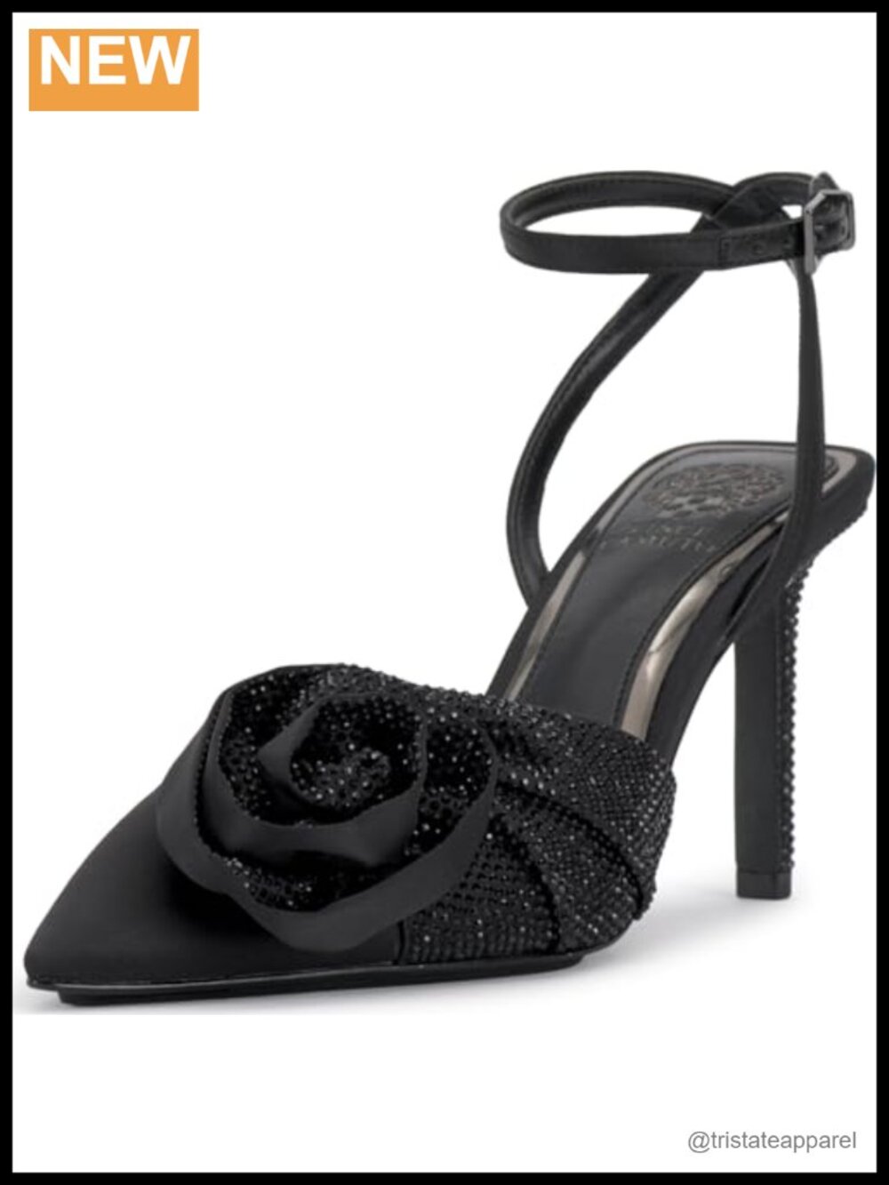 Satin Pointed Toe Stiletto Heel Ankle Strap Formal Pumps